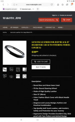 Brand new genuine leather Jeep steering wheel cover