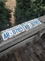 Original Virginia 1973 Matching Plates from a Mustang Mach 1