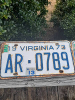 Original Virginia 1973 Matching Plates from a Mustang Mach 1