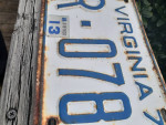 Original Virginia 1973 Matching Plates from a Mustang Mach 1