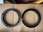 Car Stereo Parts Speaker 1" spacer rings (2) & 6 3/4" metal covers (2)