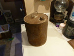 Antique Oil Can & Metal Funnel