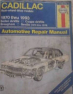 70-93 Cadillac repair manual " Chilton"