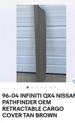 Retractable cargo cover brown
