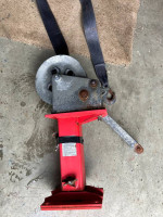 Trailer winch and adjustable mount