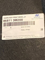 new Hyundai front wheel guard / fender splash shield 86811-3M200 wav4