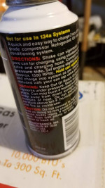 Auto air conditioning oil charge for R12 system
