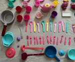 Kitchen Toys for Kids, plates forks spoons….etc