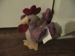 Vintage Royal Plush Toys-Sitting Cock Bird-6 1/2" Tall
