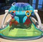 Fisher Price Sit Me Up Frog Floor Seat, Portable Baby Chair W/Toys