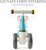 LOL-FUN Baby Balance Bike Toys Blue Push Scooter Trike Tricycle