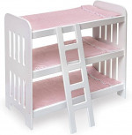 Badger Toys Triple Doll Bunk Bed with Ladder