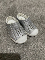 Crib/toddler mattress, toys, shoes etc