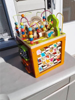 B. toys Wooden Activity Cube - Zany Zoo