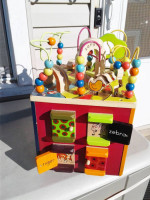 B. toys Wooden Activity Cube - Zany Zoo