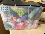 Lot of infant toddler stuff. Toys bath stuff etc