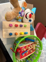 Lot of infant toddler stuff. Toys bath stuff etc