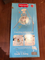 New Fisher-Price Baby Raccoon Cradle ‘N Swing 6-Speeds Blue GWD44-9993