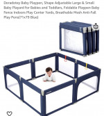 Playpen foldable and asjustable