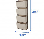 Delta Children 4 Pocket Over The Door Hanging Organizer Beige - NEW