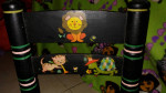 Vintage Wooden Child's Chair Ladder Back Woven Seat