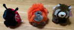 Vintage 1990s Puffkins - Lady Bug, Lion, Raccoon