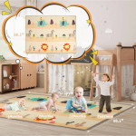 Extra Large Baby Play Mat,79" x 71", Anti Slip Non Toxic, Waterproof Reversible-