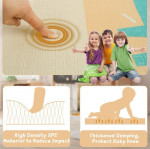 Extra Large Baby Play Mat,79" x 71", Anti Slip Non Toxic, Waterproof Reversible-