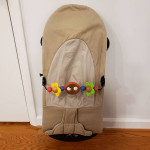 Baby Bjorn Bouncer Balance Soft In Khaki / Beige With Two Toy Bars