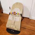 Baby Bjorn Bouncer Balance Soft In Khaki / Beige With Two Toy Bars