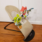 Baby Bjorn Bouncer Balance Soft In Khaki / Beige With Two Toy Bars