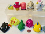 Lot of 14 Assorted Plastic Bathtub Toys Whale Frog Gator Leopard