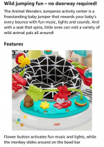 Fisher-Price Baby Bouncer Animal Wonders Jumperoo