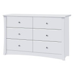 See Desc Storkcraft - Crescent 6-Drawer Double Dresser - White