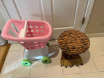 Kids Shopping cart/Tiger Stool/Misc