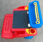 CHALKBOARD DESK WITH ATTACHED BENCH FOR TODDLER-PRESCHOOLER, EUC