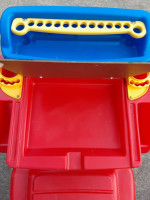 CHALKBOARD DESK WITH ATTACHED BENCH FOR TODDLER-PRESCHOOLER, EUC