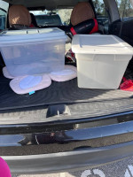 Toddler car seat and boxes