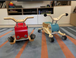 2 Wishbone Scooters -- Toddler Flip 3-in-1 and Regular 2-in-1