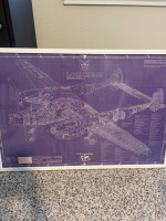 Nursery decor art-vintage airplane blueprints and airplane decor