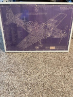 Nursery decor art-vintage airplane blueprints and airplane decor