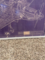 Nursery decor art-vintage airplane blueprints and airplane decor