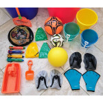 Kids Pool & Beach Sand Toy Set Buckets, Shovels, Ball Games, 25pcs