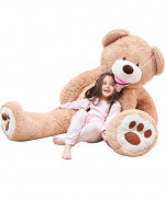 IKASA Giant Teddy Bear Plush Toy Stuffed Animals (Brown, 63 inches)