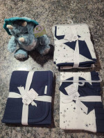 Honest Baby Quilt, Blankets, Plush Rattle