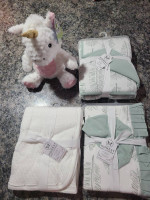 Honest Baby Quilt, Blankets, Plush Rattle