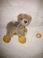 Vintage Applause bear pull toy