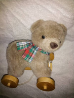 Vintage Applause bear pull toy