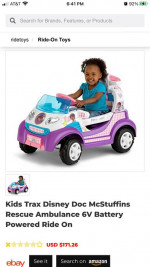 Disney doc McStuffins ride on toy new $180 needs a charger I’m asking