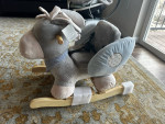 Plush toy donkey rocker